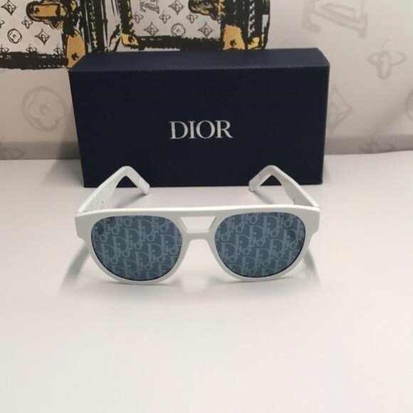 New Authentic Dior White Acetate Sunglasses DIOR B23 R 11 - Picture 8 of 15